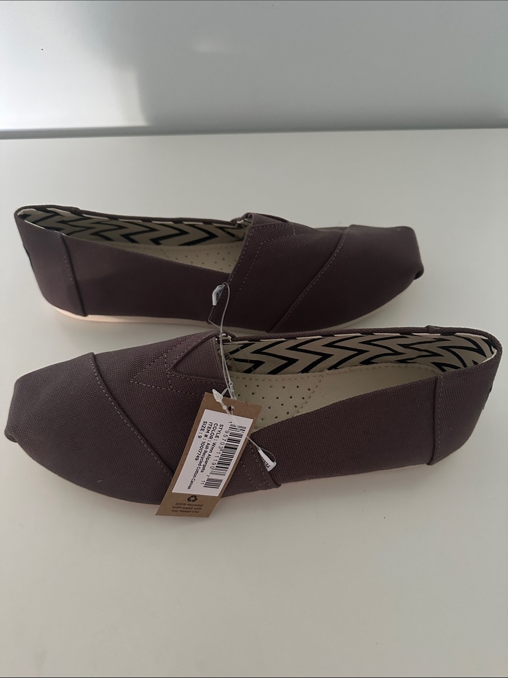 Toms Women's Slip-On Canvas Flats in Dark Grey